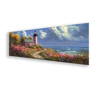 Peinture Diamant Fleur, Diamond Painting Adulte Grand Format Océan, 5D Broderie Diamant Kit Complet, DIY Strass Broderie Point de Croix Loisirs Créatifs pour Decoration Murale Cadeau 80x240 cm K0-57