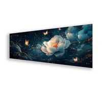 Peinture Diamant Fleur, Diamond Painting Adulte Grand Format Papillon, 5D Broderie Diamant Kit Complet, DIY Strass Broderie Point de Croix Loisirs Créatifs pour Decoration Murale 60x180 cm K0-945