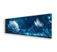 Peinture Diamant Fleur, Diamond Painting Adulte Grand Format Papillon, 5D Broderie Diamant Kit Complet, DIY Strass Broderie Point de Croix Loisirs Créatifs pour Decoration Murale 60x180 cm K0-558