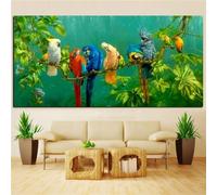 Peinture Diamant Kits pour Adultes,AI 5D Animal perroquet vert Diamond Painting Kit Complet,DIY Art du Diamant Peinture Diamant Kits,Broderie Diamant Mosaique Kit Accueil Mur Décoration 30x60cm-s928