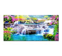 Peinture Diamant Kits pour Adultes,AI 5D Vue sur la cascade Diamond Painting Kit Complet,DIY Art du Diamant Peinture Diamant Kits,Broderie Diamant Mosaique Kit Accueil Mur Décoration 50x150cm-s668
