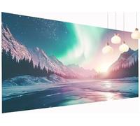 Peinture Diamant Painting Aurore 5D Diamond Painting Adulte Arbre Kit Broderie Diamant DIY Carré Full Drill Strass Cristal Point de Croix Art Artisanat pour Tableau Decoration Murale 40x80 cm S2-477