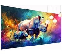 Peinture Diamant Painting Coloré 5D Diamond Painting Adulte Rh Inchocéros Kit Broderie Diamant DIY Carré Full Drill Cristal Point de Croix Art Artisanat pour Tableau Decoration Murale 40x90 cm S2-1333
