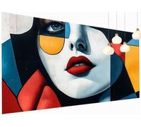 Peinture Diamant Painting Femme 5D Diamond Painting Adulte Abstrait Kit Broderie Diamant DIY Rond Full Drill Strass Cristal Point de Croix Art Artisanat pour Tableau Decoration Murale 40x90 cm S2-1222