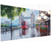 Peinture Diamant Painting Londres 5D Diamond Painting Adulte Pont Kit Broderie Diamant DIY Carré Full Drill Strass Cristal Point de Croix Art Artisanat pour Tableau Decoration Murale 40x90 cm S2-601