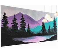 Peinture Diamant Painting Lune 5D Diamond Painting Adulte Arbre Kit Broderie Diamant DIY Carré Full Drill Strass Cristal Point de Croix Art Artisanat pour Tableau Decoration Murale 40x90 cm S2-1149