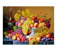 Peinture Diamant Painting Nature morte aux fruits Complet Peinture Numero Adulte Strass Broderie Diamant Art Dots Point De Croix 40x60cm Grand Diamond Painting Enfant Canevas Tableau Maison Décor
