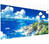 Peinture Diamant Painting Phare 5D Diamond Painting Adulte Paysage Kit Broderie Diamant DIY Rond Full Drill Cristal Point de Croix Art Artisanat pour Tableau Decoration Murale 100x200 cm S2-1066