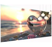 Peinture Diamant Painting Plage 5D Diamond Painting Adulte Amour Kit Broderie Diamant DIY Rond Full Drill Strass Cristal Point de Croix Art Artisanat pour Tableau Decoration Murale 40x90 cm S2-906