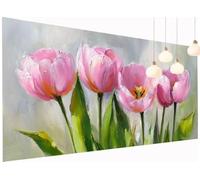 Peinture Diamant Painting Tulipe 5D Diamond Painting Adulte Fleur Kit Broderie Diamant DIY Carré Full Drill Strass Cristal Point de Croix Art Artisanat pour Tableau Decoration Murale 40x80 cm S2-1053