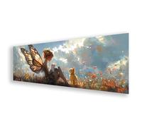 Peinture Diamant Papillon, Diamond Painting Adulte Grand Format Fée, 5D Broderie Diamant Kit Complet, DIY Strass Broderie Point de Croix Loisirs Créatifs pour Decoration Murale Cadeau 60x180 cm K0-33