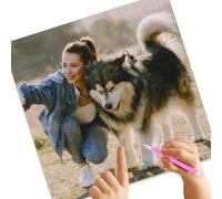 Peinture diamant personnalisée pour adultes - Créez votre propre image diamant avec photo - Kit de bricolage 5D personnalisé pour la maison ou comme cadeau - 25 x 35 cm