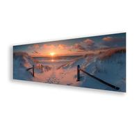 Peinture Diamant Plage, Diamond Painting Adulte Grand Format Paysage, 5D Broderie Diamant Kit Complet, DIY Strass Broderie Point de Croix Loisirs Créatifs pour Decoration Murale Cadeau 70x210 cm K0-9