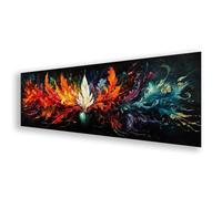 Peinture Diamant Plume, Diamond Painting Adulte Grand Format Abstrait, 5D Broderie Diamant Kit Complet,DIY Strass Broderie Point de Croix Loisirs Créatifs pour Decoration Murale Cadeau 30x90 cm K0-498