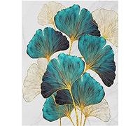Peinture Diamant pour Adultes Gingko Arbre Kits de Peinture de Diamant 5D DIY,Peinture en Diamant Strass Point De Croix Artisanat Canevas pour Mur/Entrée/Bureau Décorations 25x30cm/10x12inch