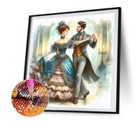 Peinture Diamond 5D DIY Complets Rond Partielle Style Européen Noble Boule AB 45x45cm