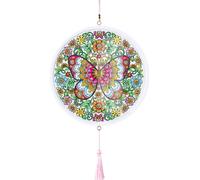 Peinture DIY au diamant, 5D Peinture DIY au diamant forme spéciale Papillon pastoral avec pendentif à glands