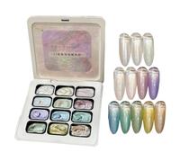 Peinture d'Ongles au Gel par Tamponnage Fournitures 12 Couleurs
