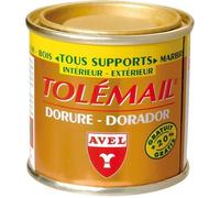 Peinture dorure tolémail or riche - AVEL - 50 mL - Brillant - Acrylique - Extérieur - Boiserie