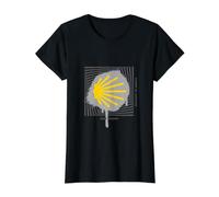 Peinture du Chemin de Saint-Jacques T-Shirt Graphique avec Valeur, Femme, Noir, S