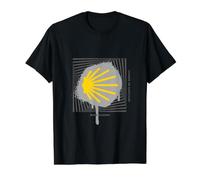 Peinture du Chemin de Saint-Jacques T-Shirt Graphique avec Valeur, Homme, Noir, S