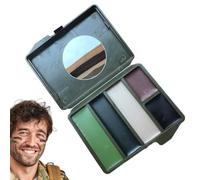 Peinture Du Visage - Football Face Paint | Maquillage De Camouflage Imperméable | Kit De Peinture De Dissimulation En 5 Couleurs, Maquillage De Chasse Durable Pour Les Sports Et Événements De Ple