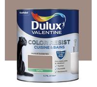 Peinture - DULUX VALENTINE - Color Resist Cuisine & Bains - Taupe - Satiné - 0,75 L