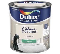 Dulux Valentine Peinture Crème de Couleur Lin brut Satiné 0,5 L
