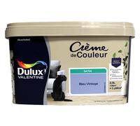 Peinture intérieure couleur Crème De Couleur Dulux Valentine satin bleu vintage 2.5L