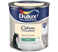 Peinture - DULUX VALENTINE - Crème de Couleur - Satiné - 0,5L - Blanc cassé