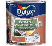 Dulux Valentine ECRAN+ MULTI-SUPPORTS EXTERIEURE - Peinture en Phase Aqueuse pour l'Éxtérieur et l 'Intérieur - Satin Terre Cuite 0,5 L