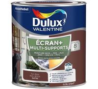 Dulux Valentine ECRAN+ MULTI-SUPPORTS EXTERIEURE - Peinture en Phase Aqueuse pour l'Éxtérieur et l 'Intérieur - Satin Ton Bois 0,5 L