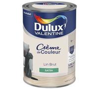 Dulux Valentine Crème de Couleur - Peinture multi-supports intérieure - Satin Lin Brut 1,25 L