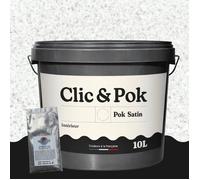 Peinture Effet Pailleté pour Murs & Plafonds - POK PAILLETTE - 10L - Blanc Grisé