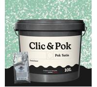 Peinture Effet Pailleté pour Murs & Plafonds - POK PAILLETTE - 10L - Menthe Verte