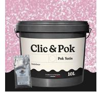 Peinture Effet Pailleté pour Murs & Plafonds - POK PAILLETTE - 10L - Rose Girly