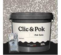 Peinture Effet Pailleté pour Murs & Plafonds - POK PAILLETTE - 10L - Taupe Chocolatée