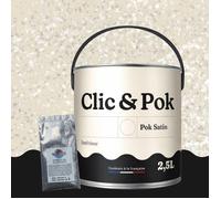 Peinture Effet Pailleté pour Murs & Plafonds - POK PAILLETTE - 2,5L - Vanille