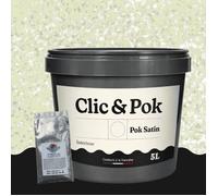 Peinture Effet Pailleté pour Murs & Plafonds - POK PAILLETTE - 5L - Amande douce