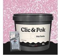 Peinture Effet Pailleté pour Murs & Plafonds - POK PAILLETTE - 5L - Rose Girly