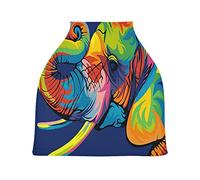 Peinture Éléphant D'Afrique Housse de Canopée pour Poussette,Siège de Voiture pour Bébé Dais Siège Auto Couverture D'Allaitement Pare-Soleil Respirant Extensible pour Bébé