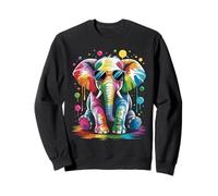 Peinture éléphant Peinte Aquarelle Sweatshirt
