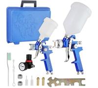 Peinture en aérosol, 1 Pistolet de Peinture en aérosol Set, kit de Pistolet Professionnel buse 0, 8 mm et 1, 4 mm avec Outil Tasse 125 ML et 600 ML pour la Meubles d