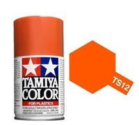 Tamiya Peinture en aérosol TS-12 Orange Synthétique pour modélisme 100 ml