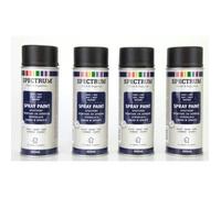 Peinture en Aérosol - Noname - Lot de 4 - Noir Mat - 400ml - Séchage rapide 10 min