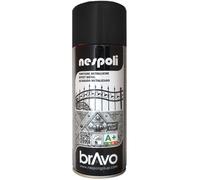 Peinture en bombe aérosol - NESPOLI - Métallisé Noir - 400 ml - Séchage rapide - Brillant