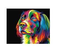 Peinture en chiffres avec cadre Peinture - Chien coloré 50 x 40 cm