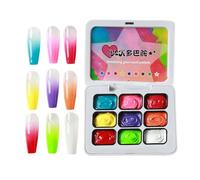 Peinture en Gel Palette de 9 couleurs et formes pour l'art de manucure par