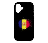 Peinture en Spray Motif Drapeau de l'Andorre Coque pour iPhone 16