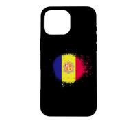 Peinture en Spray Motif Drapeau de l'Andorre Coque pour iPhone 16 Pro Max